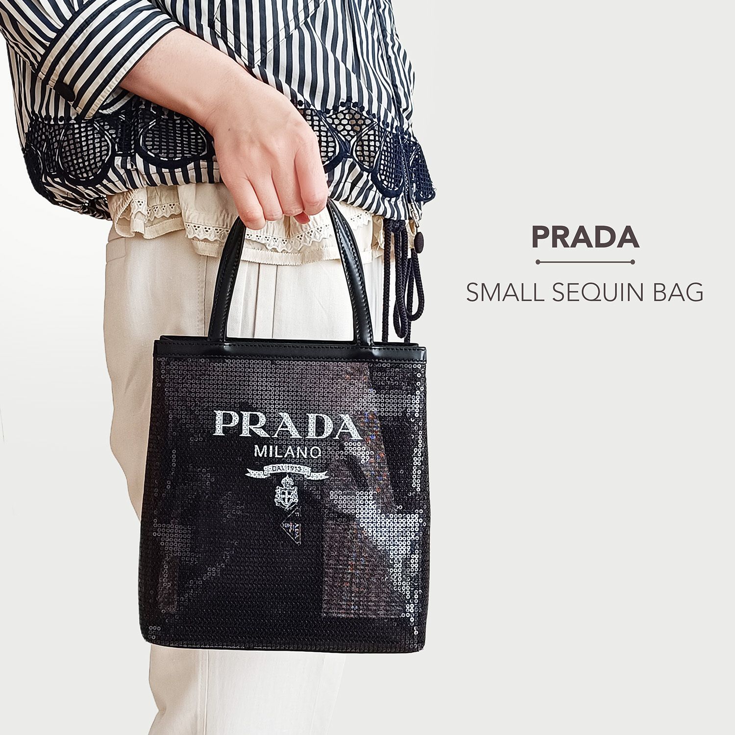 PRADA スモール スパンコール メッシュ トートバッグ (PRADA/かご