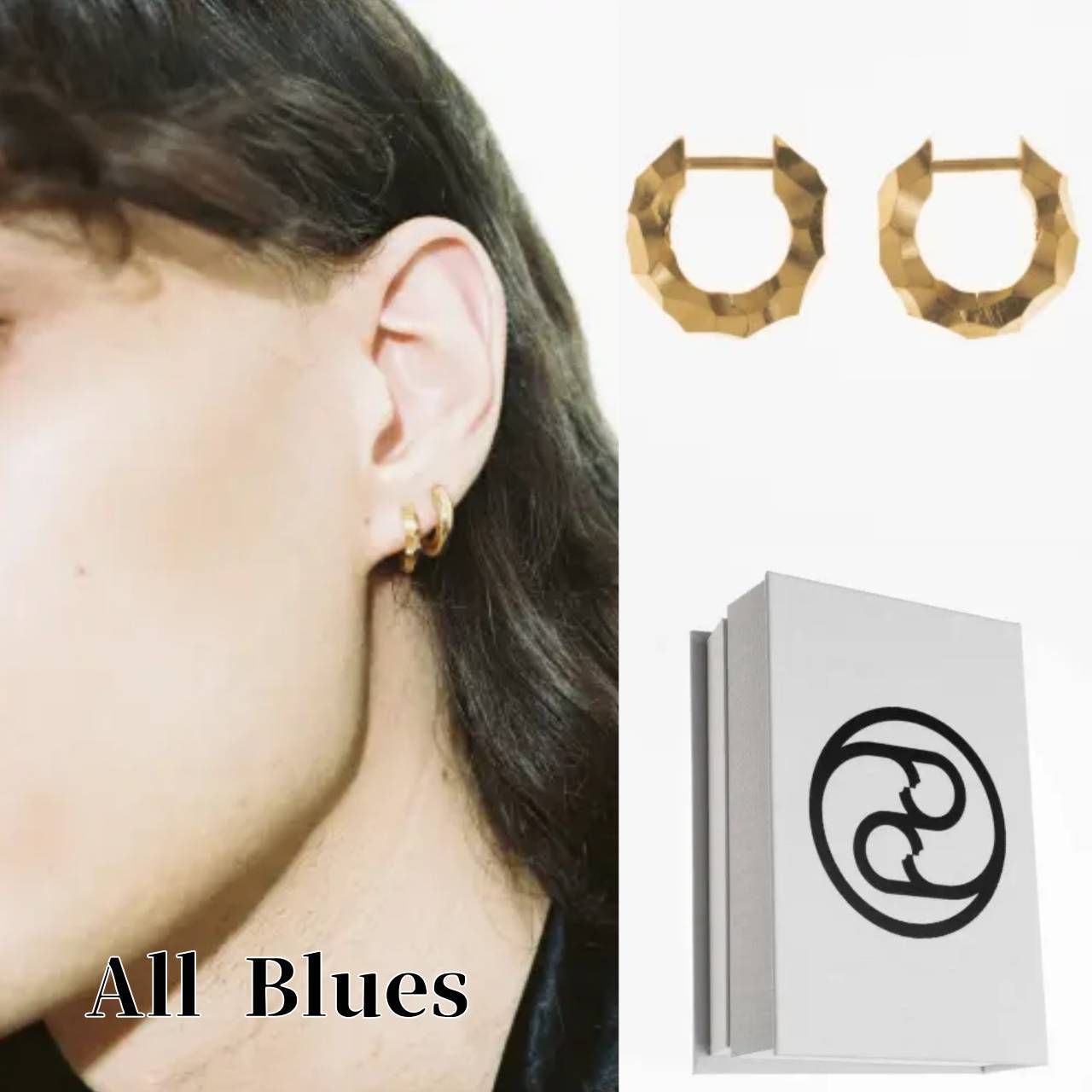 国内発送 ブランド箱付♪ almost earrings small【All Blues】 (All
