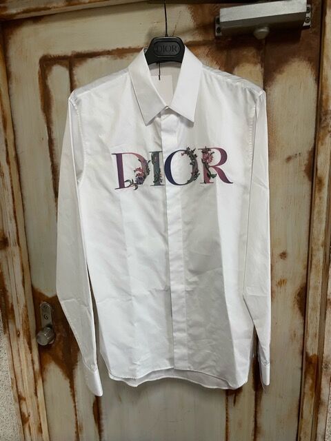 関税・送料込 DIOR FLOWERS ブランドロゴ 刺繍 シャツ (Dior/シャツ