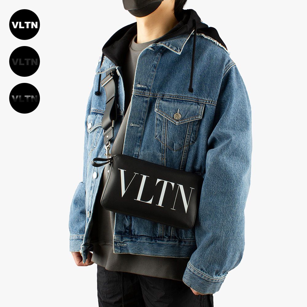 VALENTINO LEATHER VLTN CROSSBODY BAG クロスボディバッグ (VALENTINO
