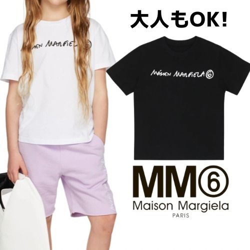 大人もOK!【国内発】MM6 メゾンマルジェラ キッズ ロゴTシャツ (MM6