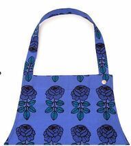 Vihkiruusu エプロン 青 マリメッコ ヴィヒキルース marimekko
