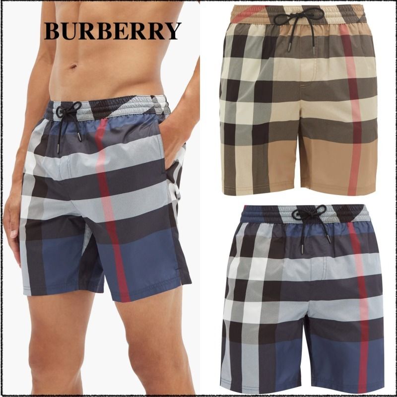 □BURBERRY□バーバリー メンズ スイムショートパンツ チェック