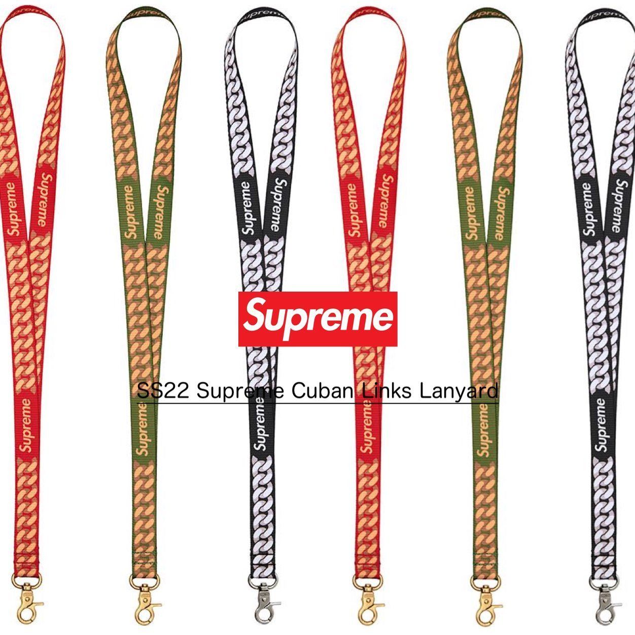 SS22 Supreme Cuban Links Lanyard - シュプリーム ストラップ