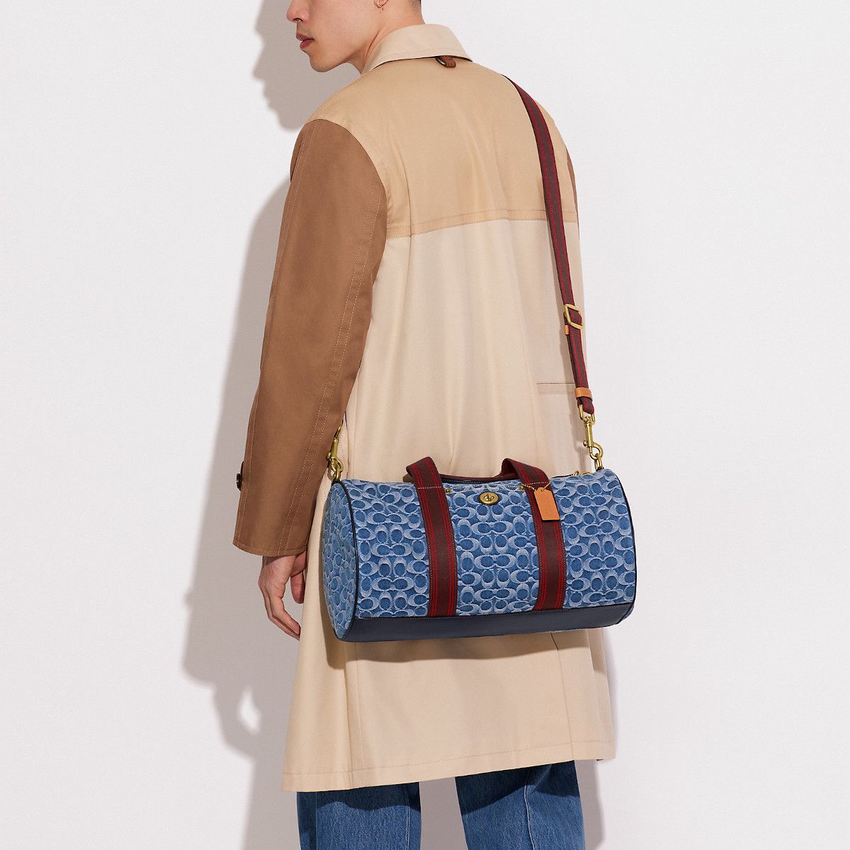 Coach シグネチャー デニム ボストンバッグ A4対応 男女兼用 (Coach