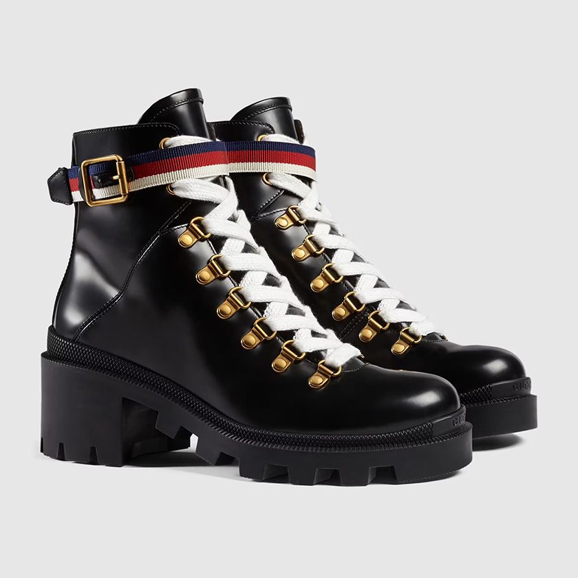 累積売上総額第1位【GUCCI】アンクルブーツ シルヴィウェブ (GUCCI