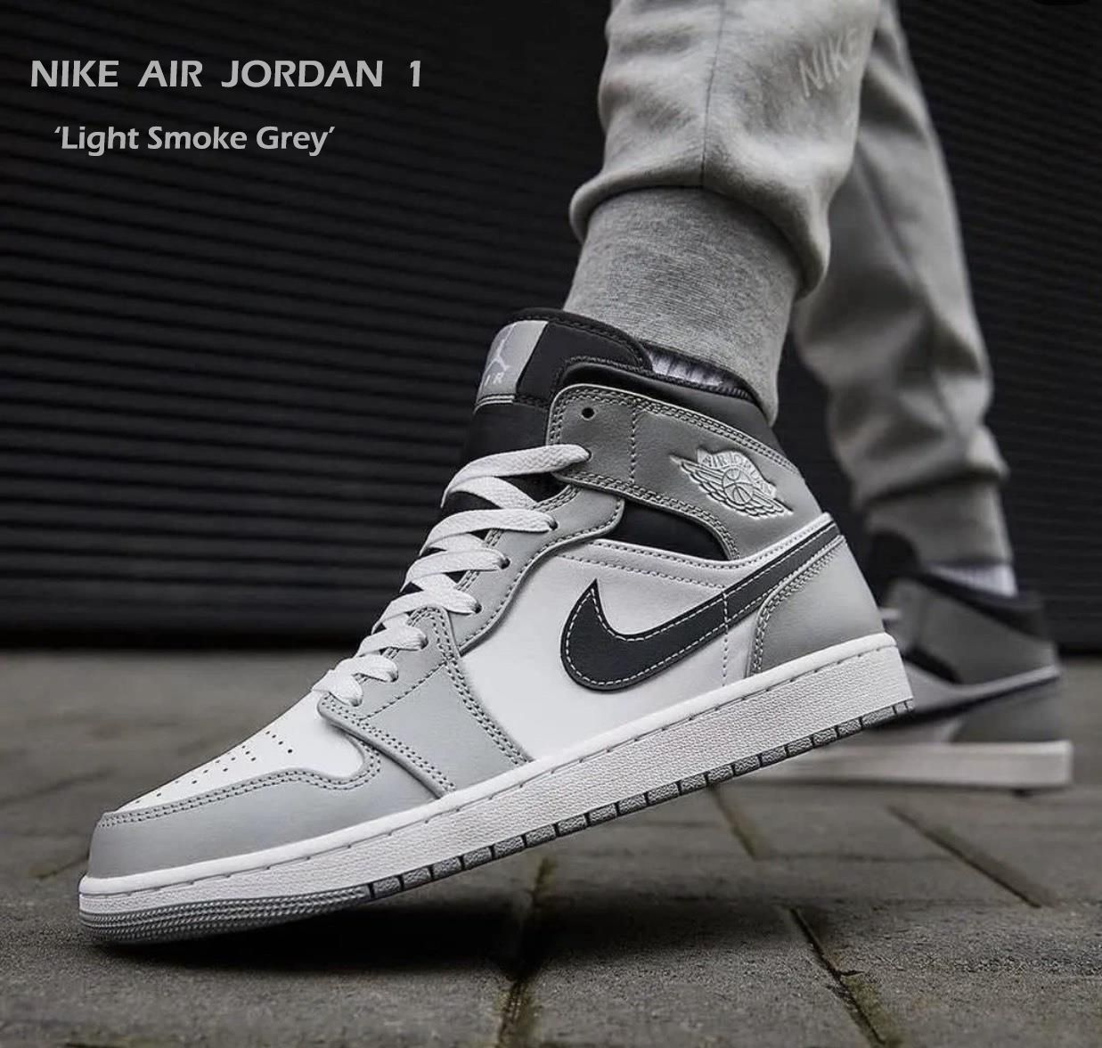大人気! NIKE ☆ Air Jordan 1 Mid Light Smoke Grey ☆ 25~31cm (Nike