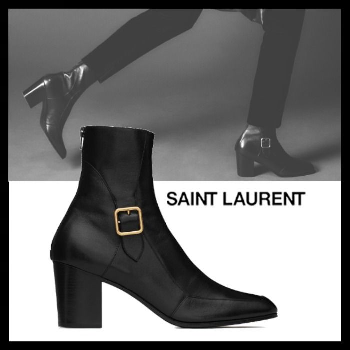 Saint Laurent ジップブーツ《MICK》ブラック ラムスキン 直営店