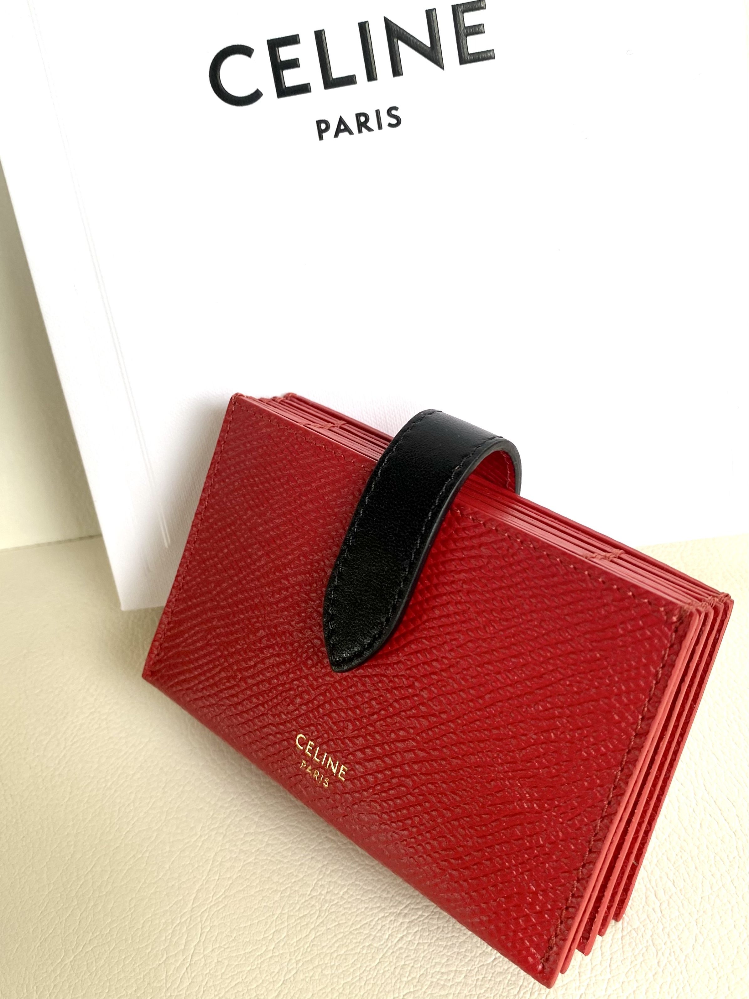 CELINE バイカラー・Accordeon Card Holder 安心の国内即発 (CELINE