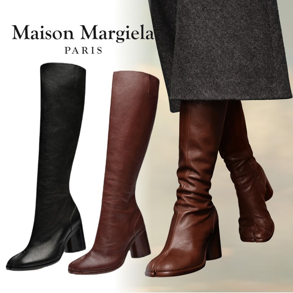 22新作 メゾンマルジェラ 「タビ」ソフトレザー ロングブーツ (Maison