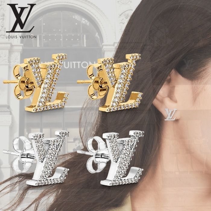 ◇国内発送【Louis Vuitton】LV アイコニック ストラス ピアス (Louis