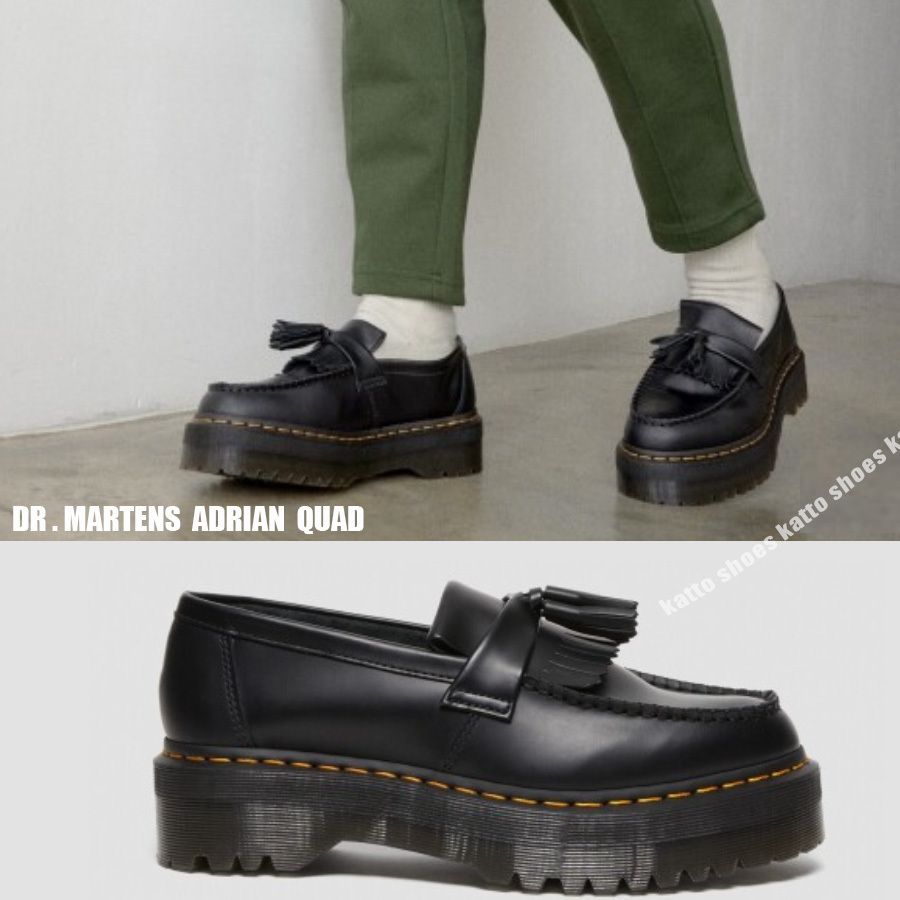 Dr Martens☆ADRIAN QUAD☆タッセル ローファー 兼用☆厚底 (Dr