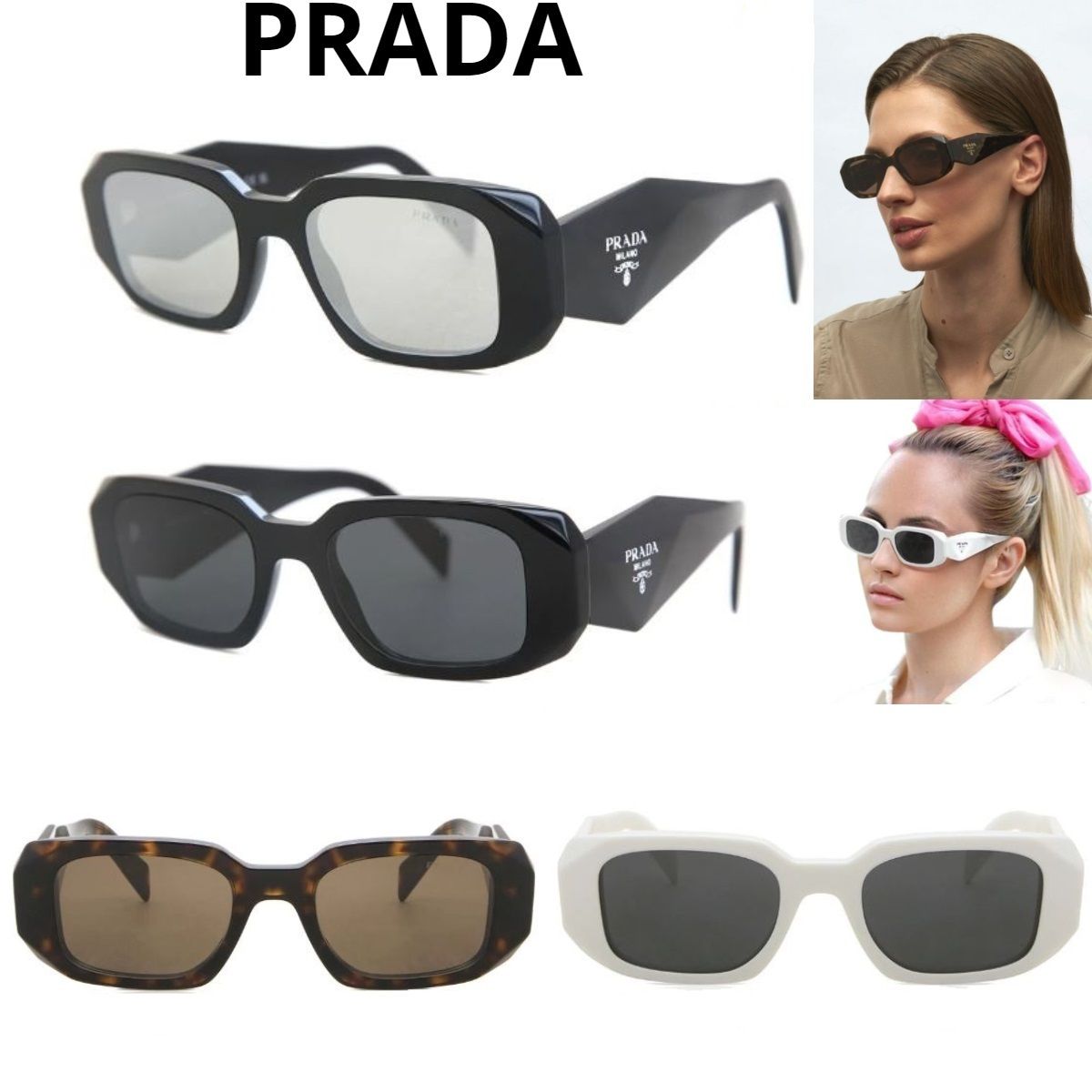 関税・送料込み＊PRADA＊PR17WS SYMBOLE スクエア サングラス (PRADA