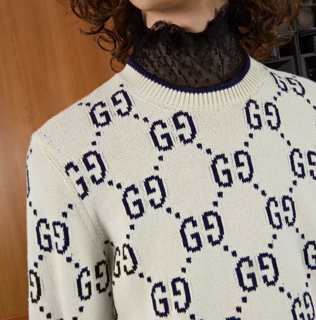 国内発送☆GUCCI】GG コットンニット スウェットシャツ ロゴ (GUCCI