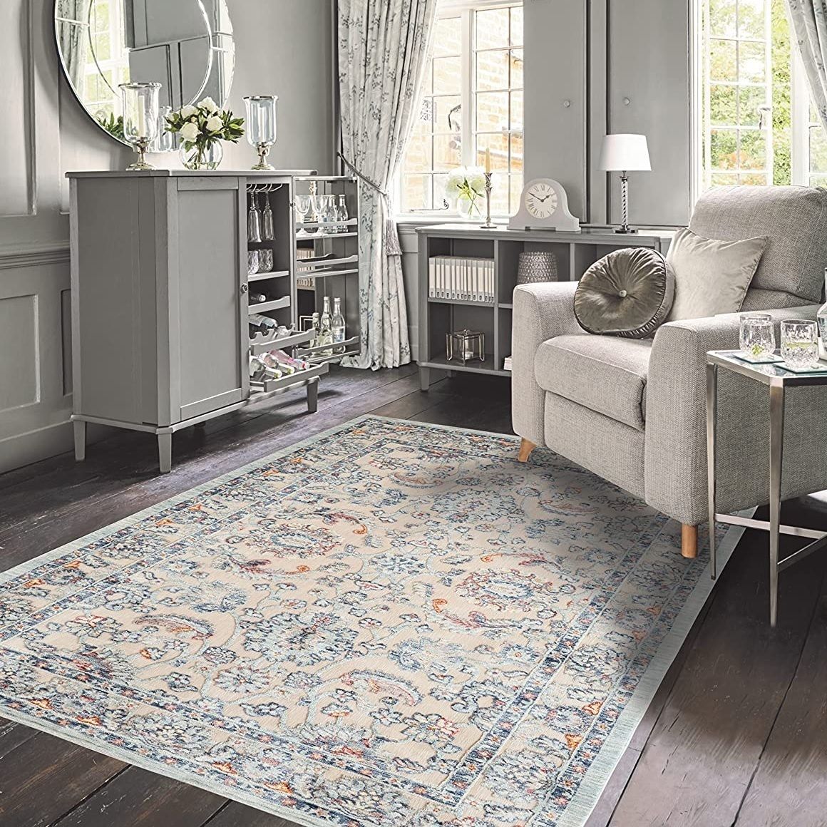 速達発送☆Laura Ashley☆Genevieveエリアラグ 101x152cm 5色 (Laura