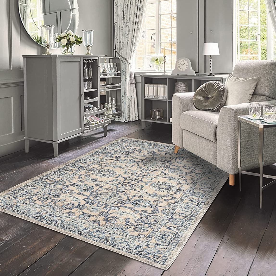 速達発送☆Laura Ashley☆Genevieveエリアラグ 101x152cm 5色 (Laura