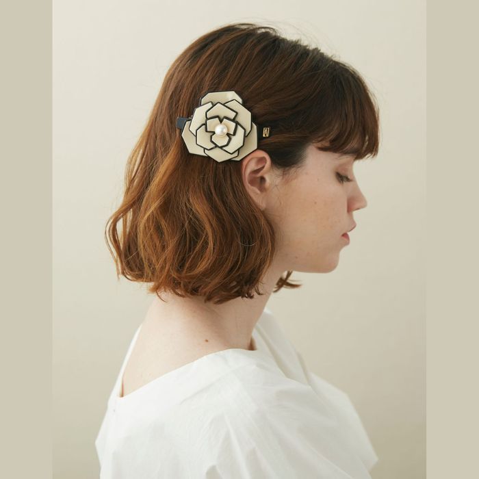 ALEXANDRE DE PARIS ☆ Admirable カメリアバレッタ 8cm (Alexandre de