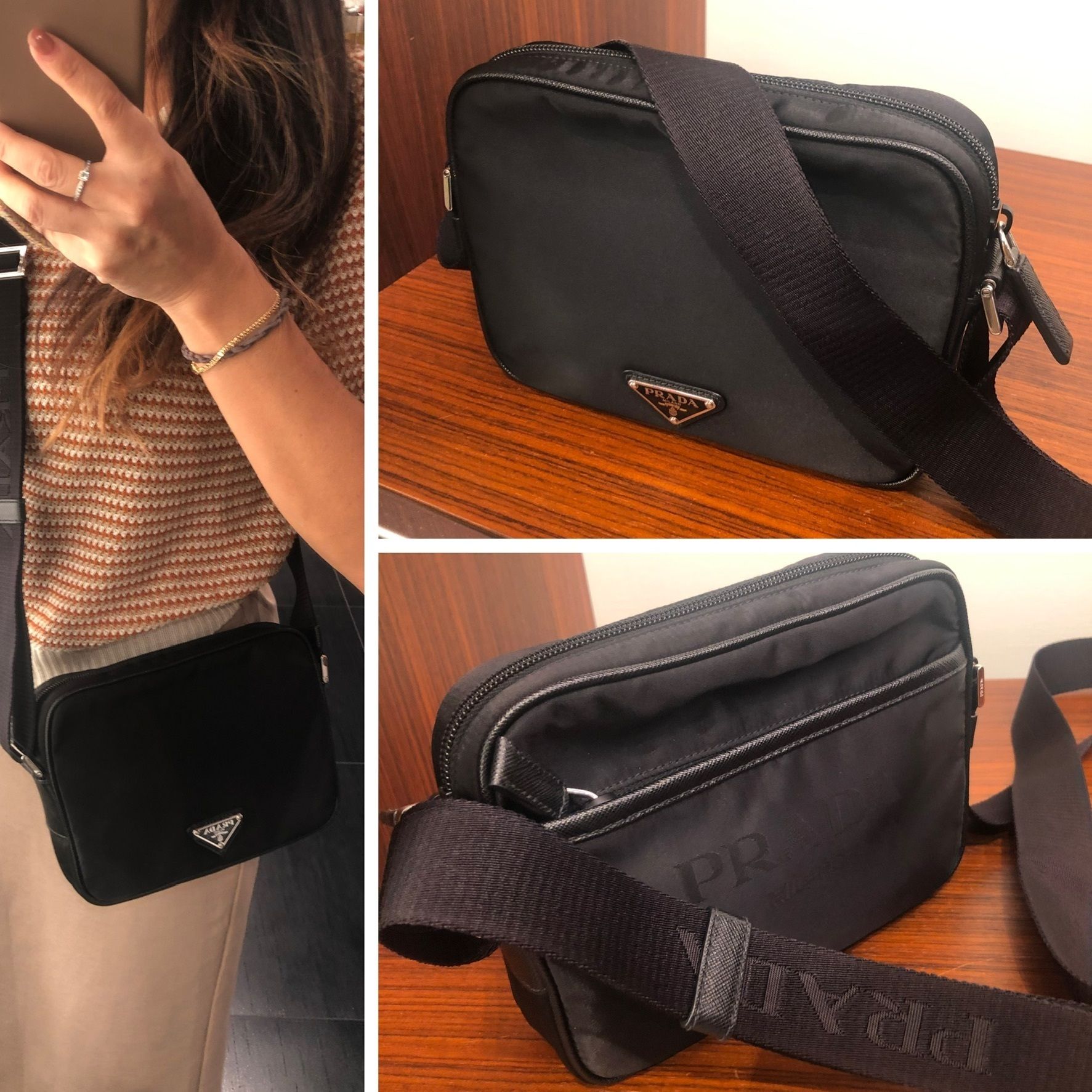 アウトレット】PRADAナイロンショルダーbag*2VH144*ポケット有 (PRADA