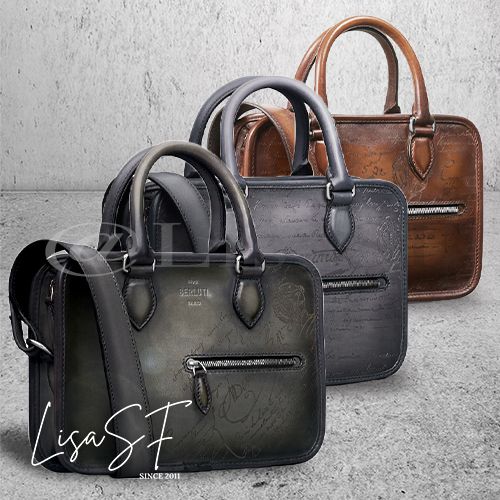 BERLUTI】アンジュール ガリバー スクリット ブリーフケース (Berluti