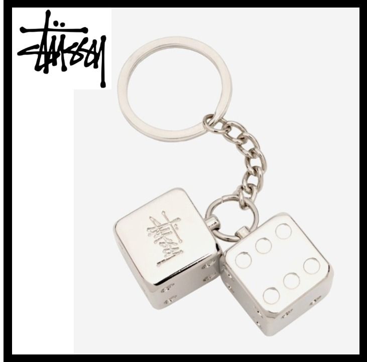 ☆送料・関税込☆Stussy☆Stussy メタルダイスキーチェーン☆ (STUSSY