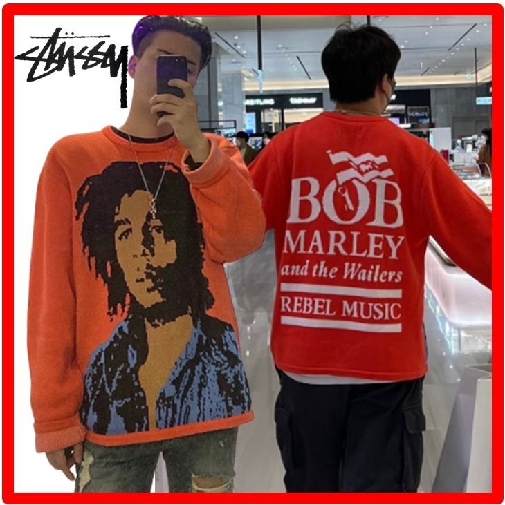 ☆人気☆【STUSSY】☆Stussy Bob Marley Sweate.r Red☆ニット