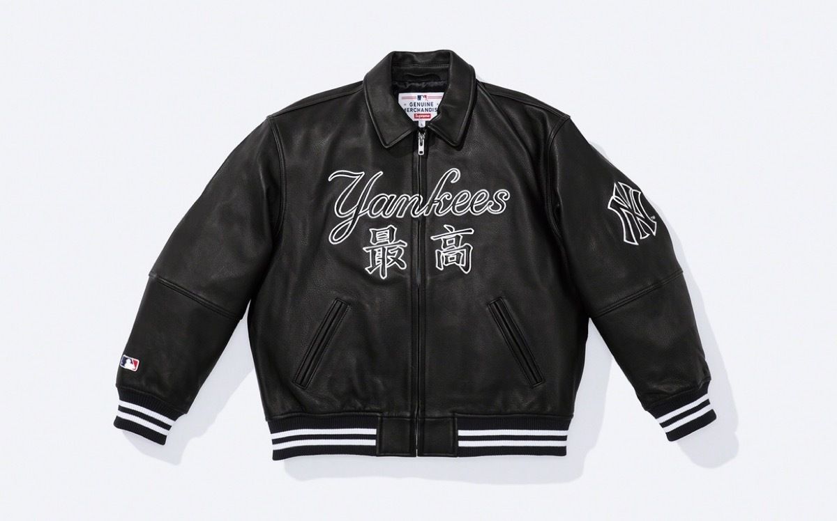 Supreme new york yankees kanjiレザージャケット パンツ (Supreme