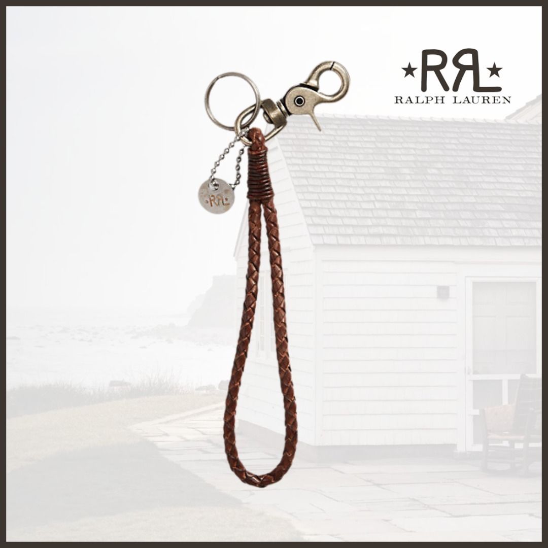 ギフトにも♪【RRL by RALPH LAUREN】編み込みレザーキーフォブ (RRL