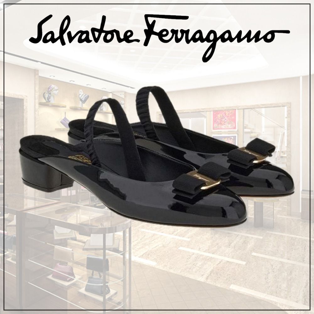 Salvatore Ferragamo] スリングバックボウヴァラ (FERRAGAMO/パンプス