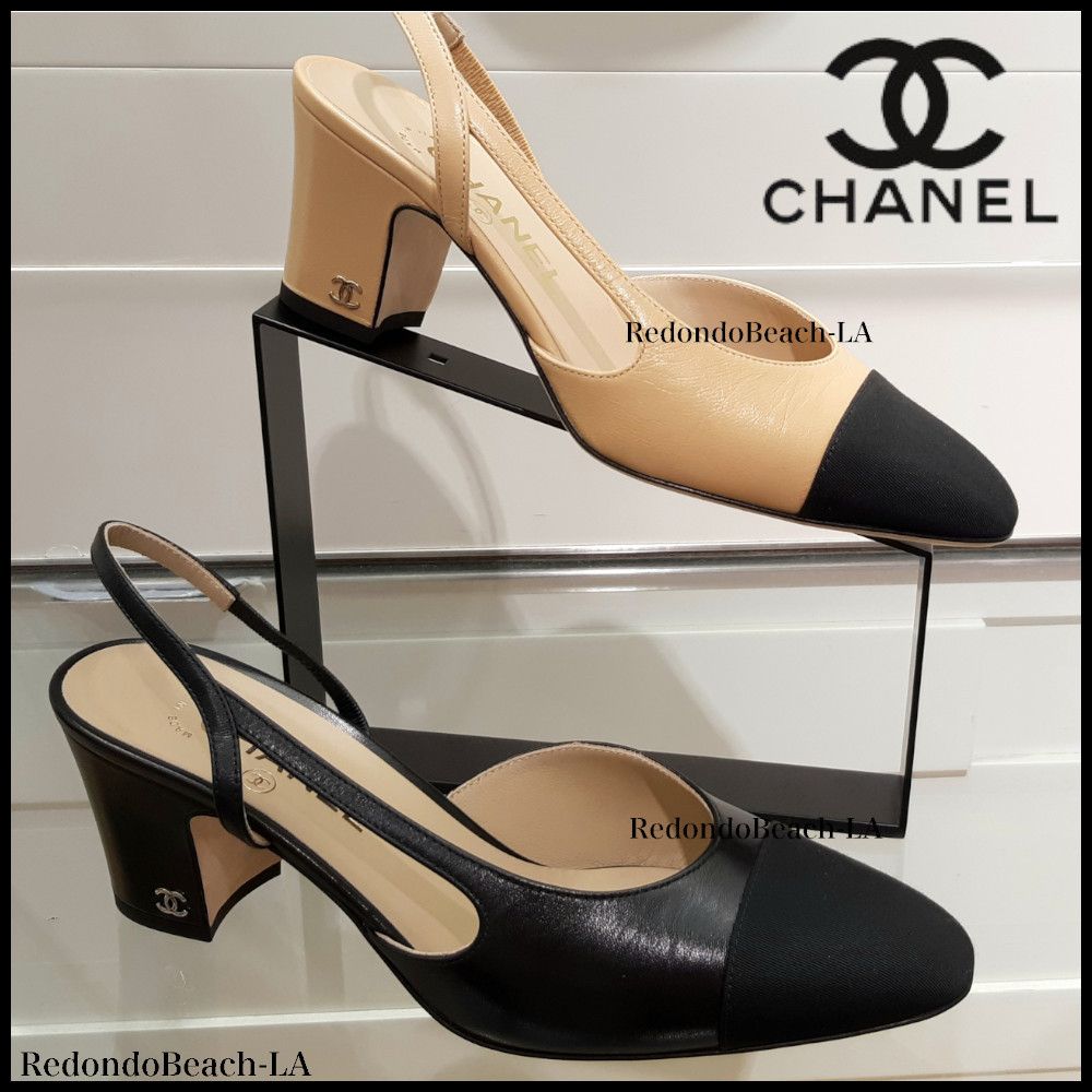 上品でスタイリッシュ♪】CHANEL☆パンプス☆チャンキーヒール (CHANEL