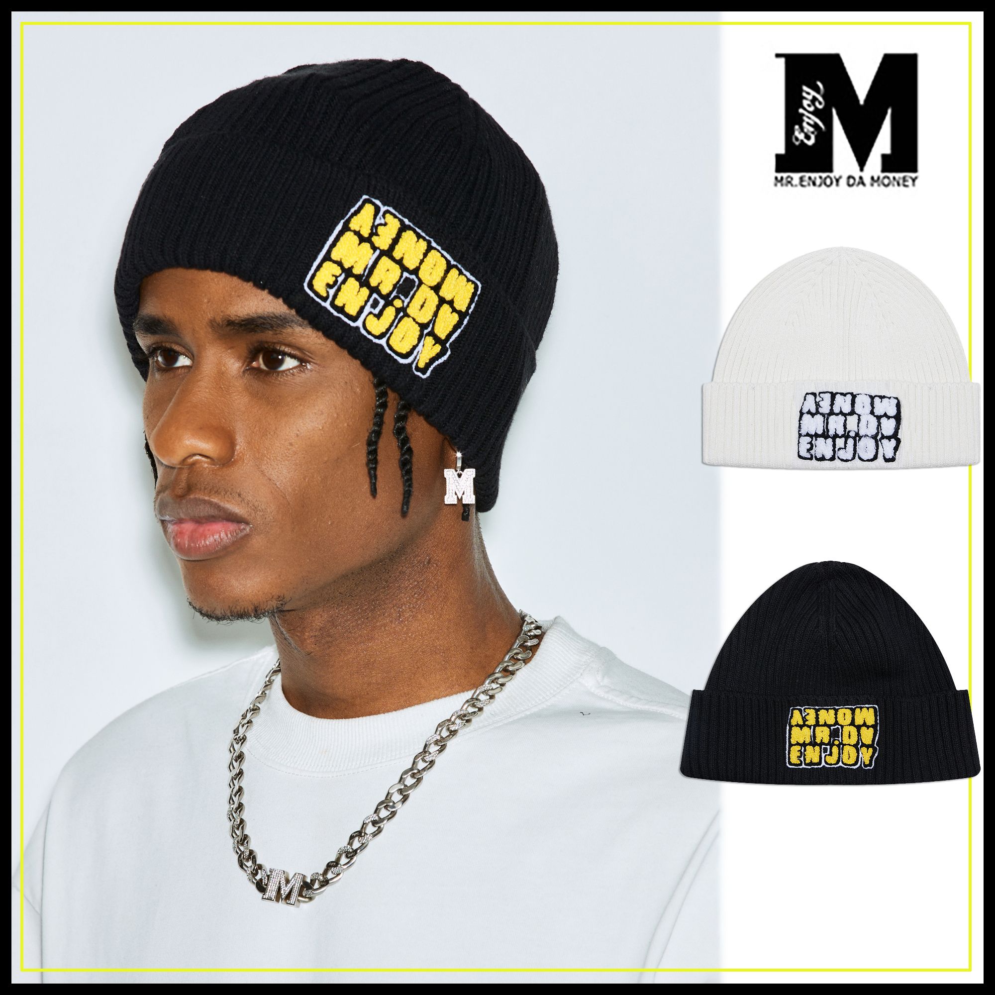 MEDM 新作 ビーニー ニットキャップ 帽子 大人気 ロゴ 男女兼用 (MR