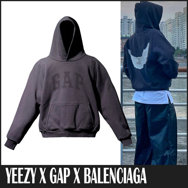 Yeezy Gap Engineered Balenciaga Dove Shrunken Hoodie Black (GAP