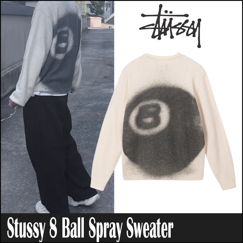 ☆送料関税込☆STUSSY 8 Ball Spray Sweater☆超人気☆ (STUSSY/ニット