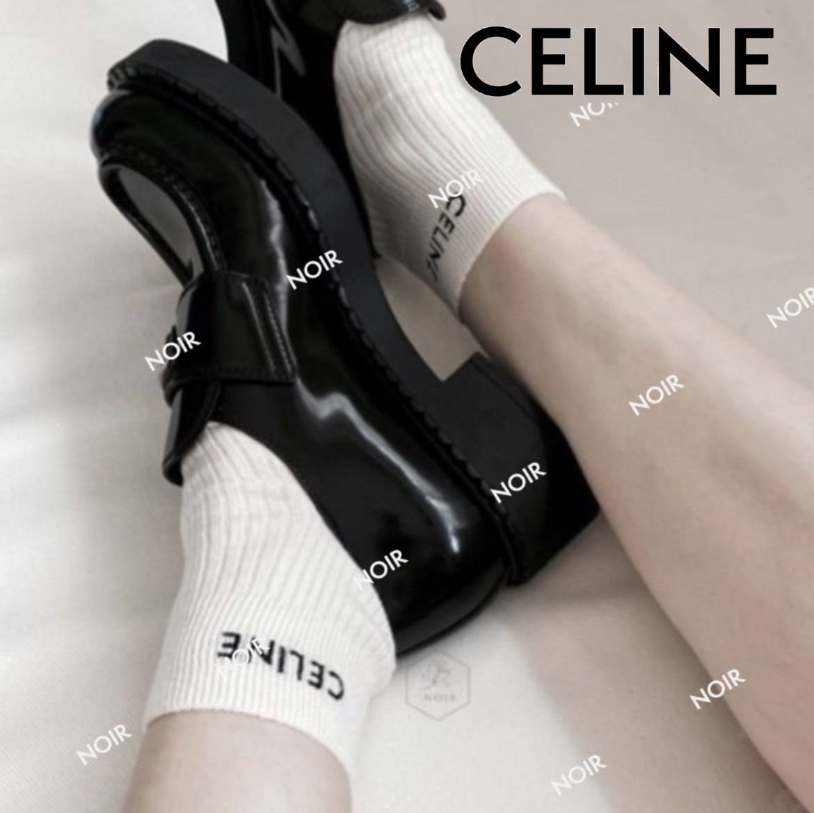 国内即発 CELINE ソックス ロゴ どんなコーデにもおすすめ (CELINE