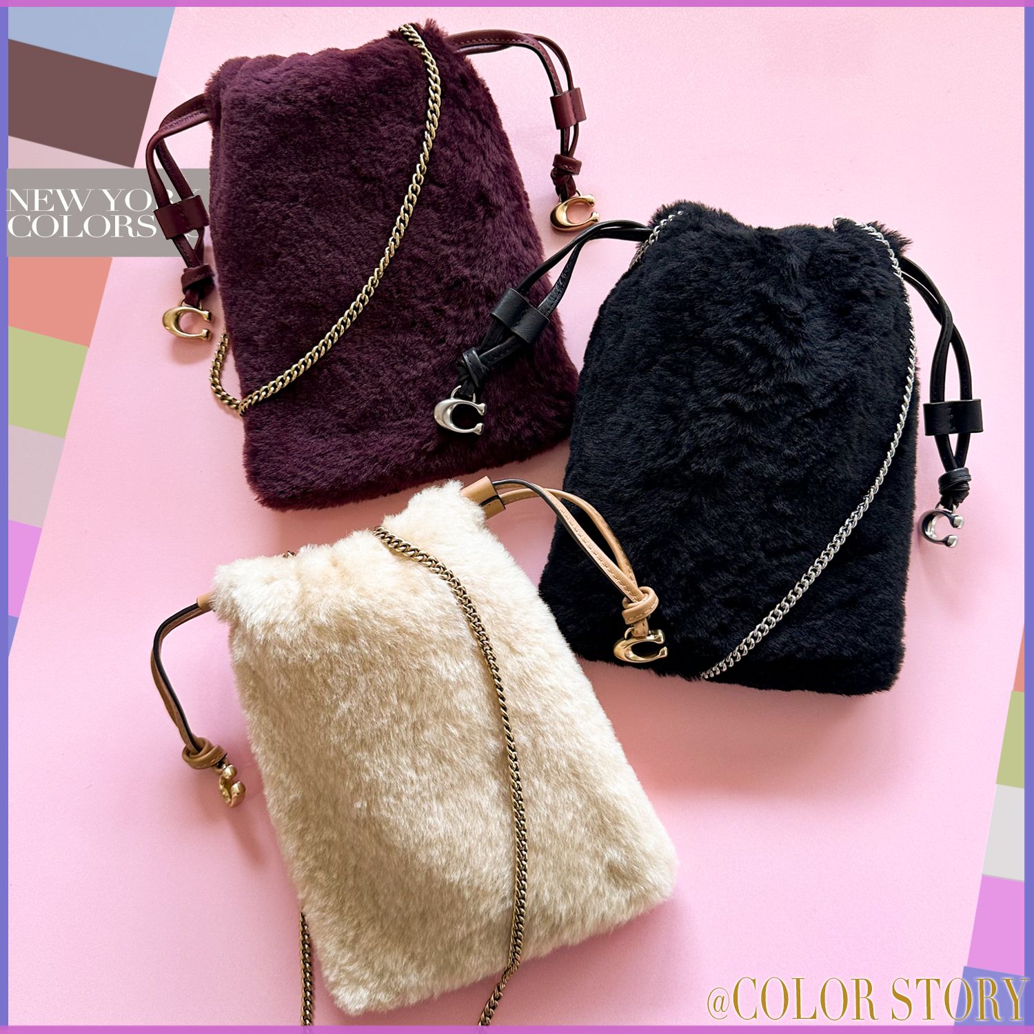 COACHブティック】○NEW！○モコモコなムートン クロスボディ (Coach