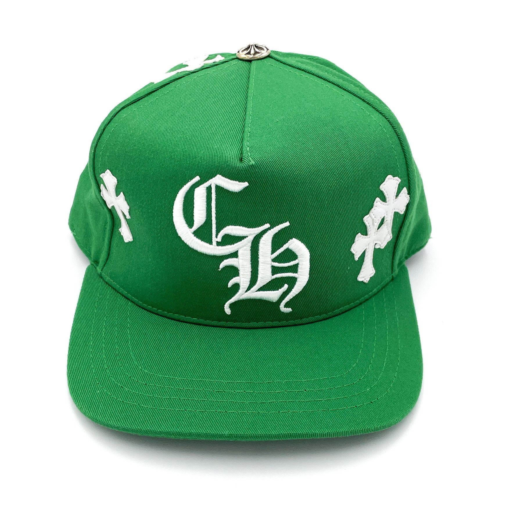 クロムハーツ クロス パッチ ベースボール キャップ グリーン (CHROME