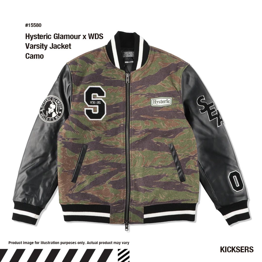 Hysteric Glamour WDS Varsity Jacket Camo ヒスウィンダンシー (WIND