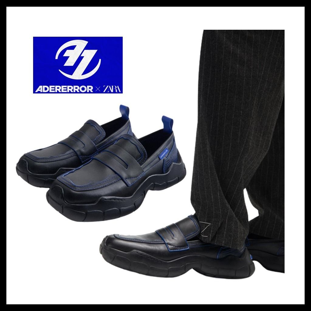 関税込☆Ader Error x Zara☆Leather Track Sole Loafers Black