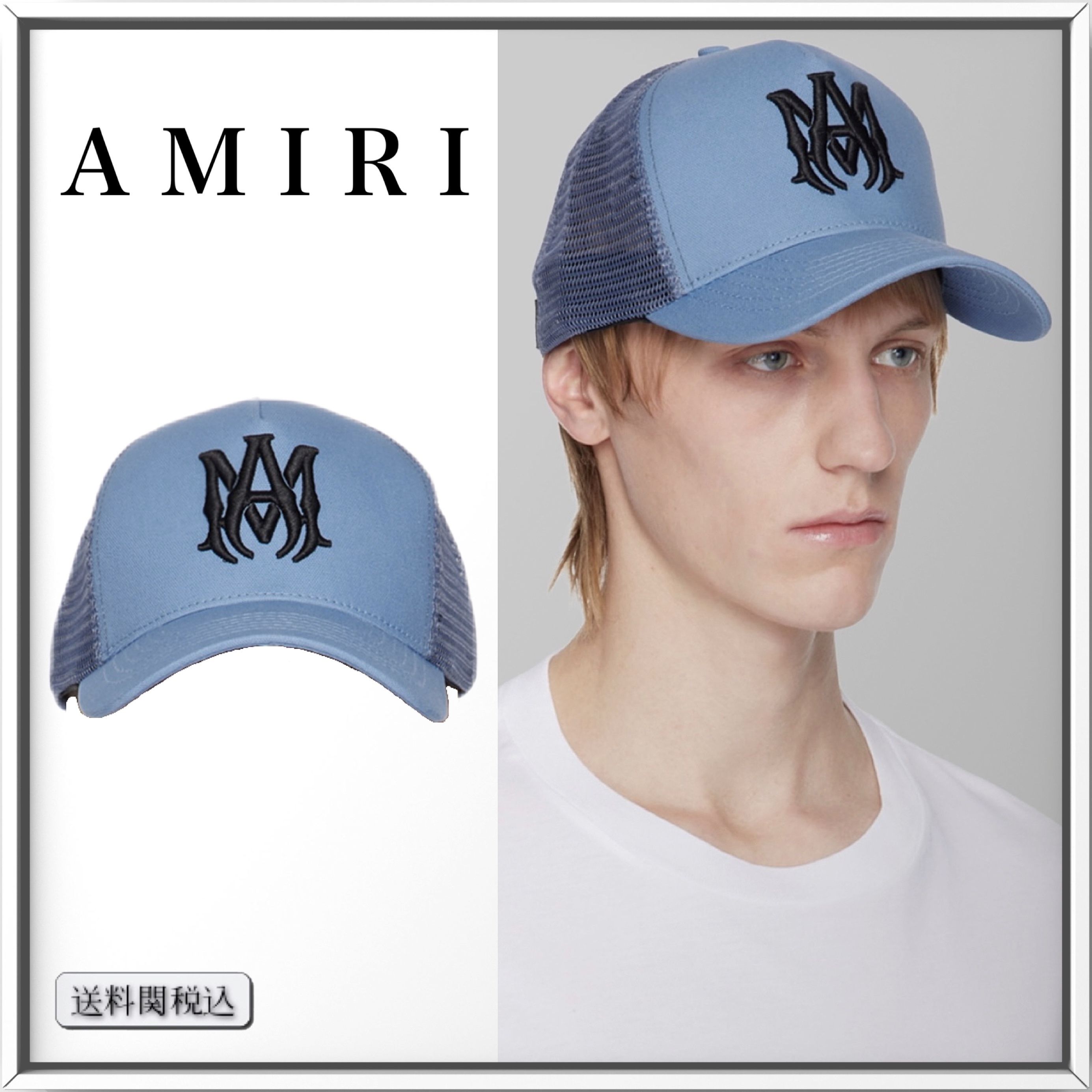 AMIRI ロゴ エンブロイダリー コットン&メッシュ キャップ 人気 (AMIRI