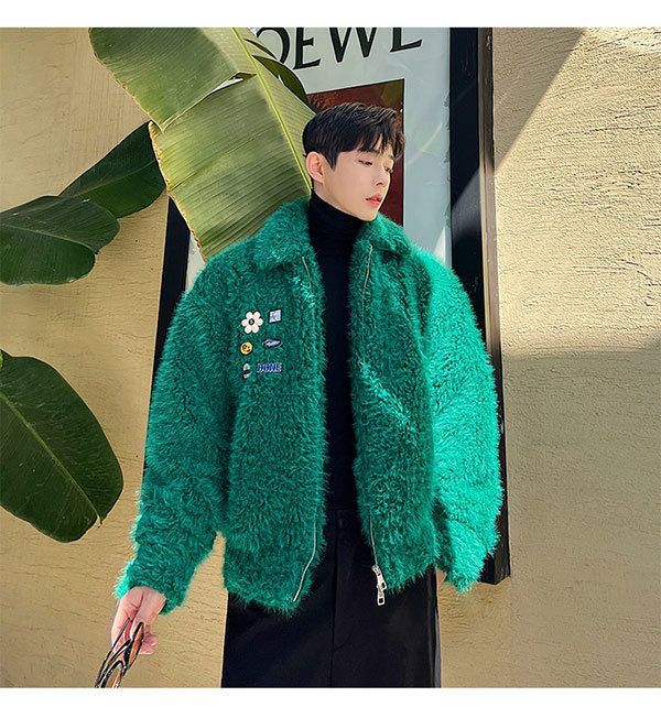 秋冬メンズ/アウター ムートン・ファーコート送料込み (ダッフルコート