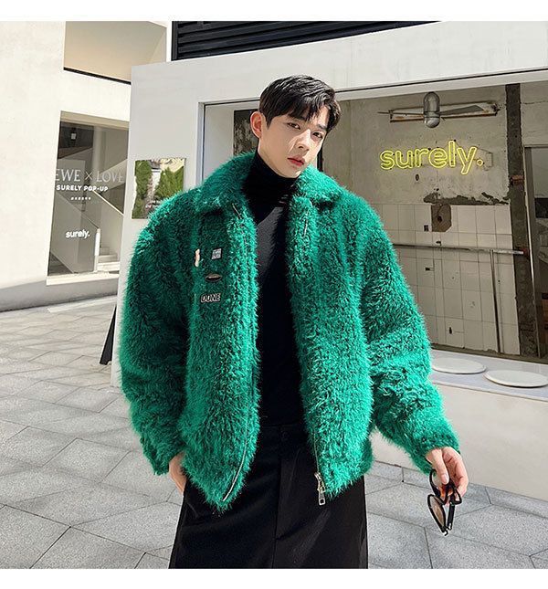 秋冬メンズ/アウター ムートン・ファーコート送料込み (ダッフルコート