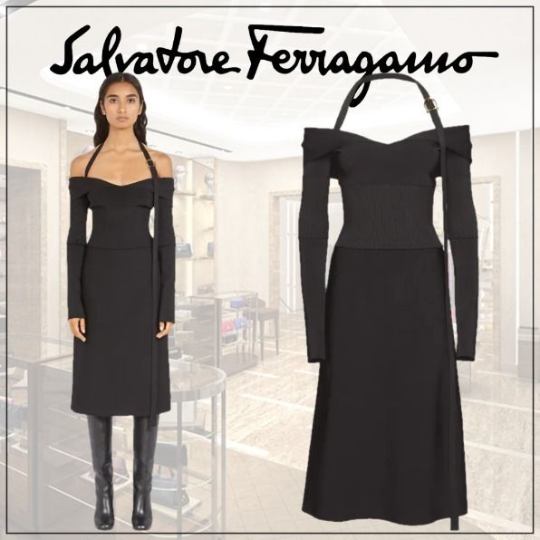 Salvatore Ferragamo] フェラガモ / ガンチーニバックルドレス