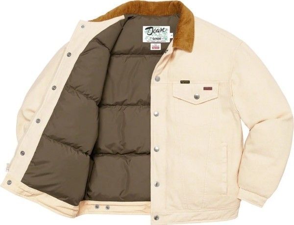 日本国内発送】Supreme Schott Canvas Down Trucker Jacket (Supreme