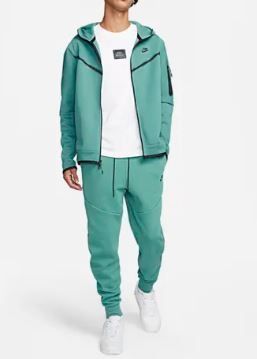 Nike Tech フリースパーカー＆ジョガーセット＊ミネラルティール (Nike