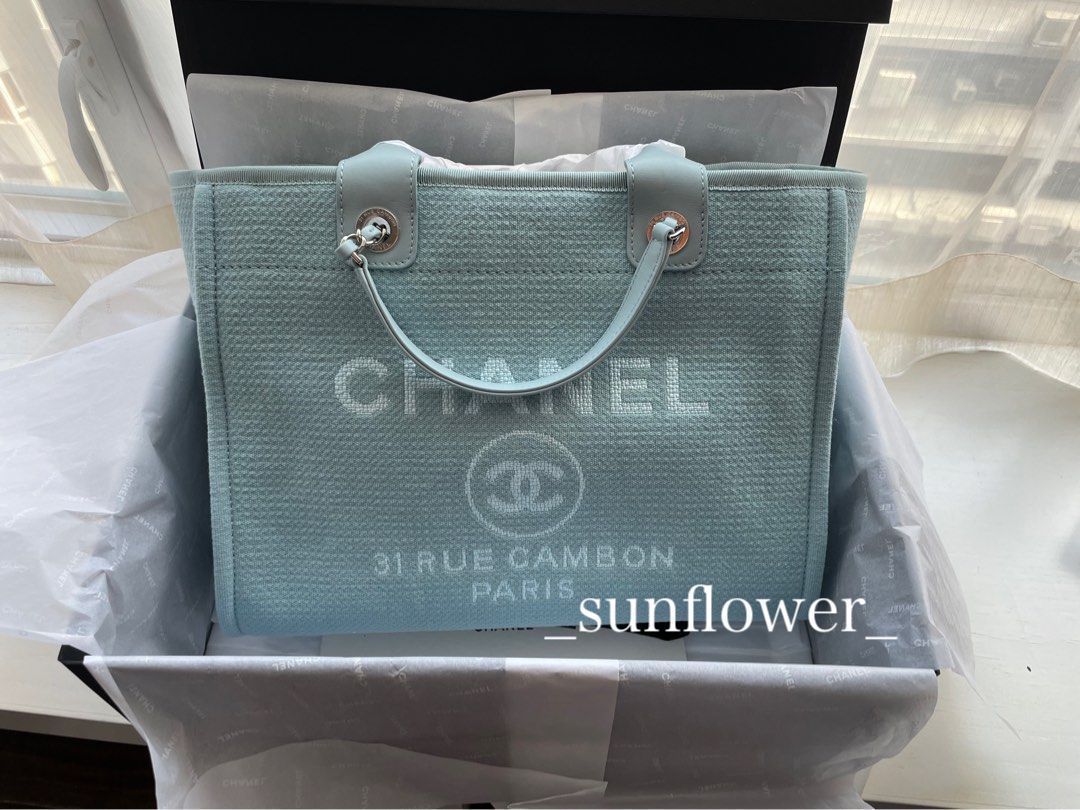 シャネル ドーヴィル ボーリングバッグ ライトブルー (CHANEL/トート