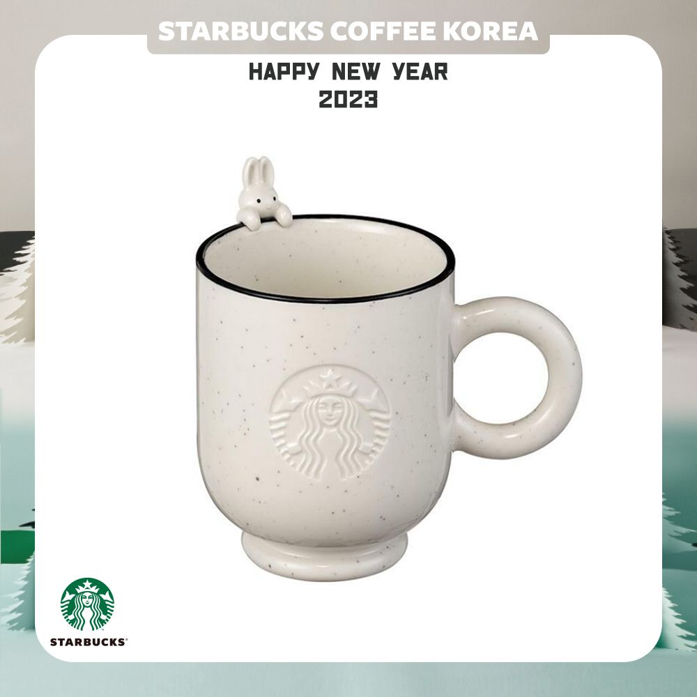 韓国スタバ】2023新年☆23 NY wish bunny figure mug 355ml (Starbucks