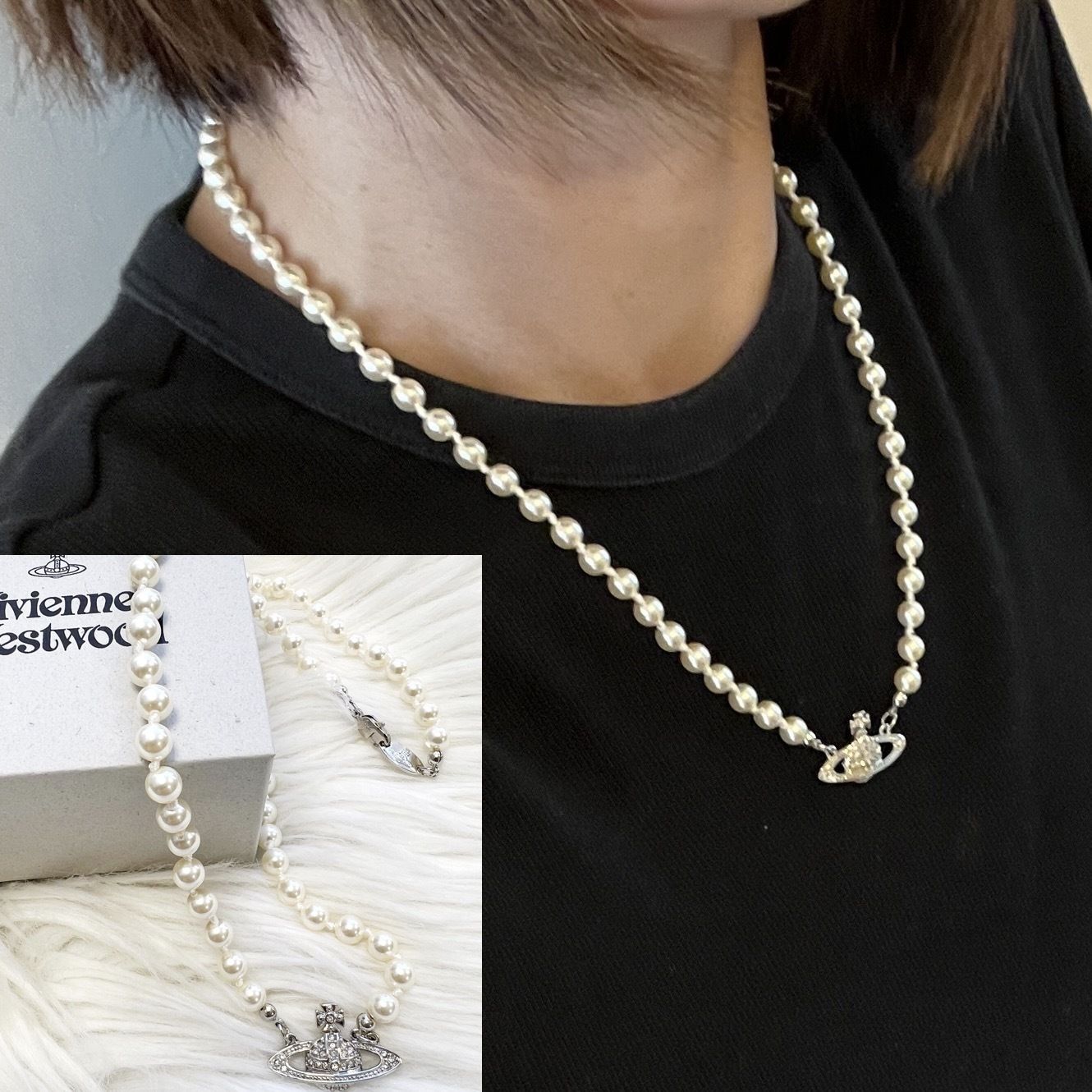 Vivienne Westwood Man. Mini Bas Relief パール ネックレス (Vivienne