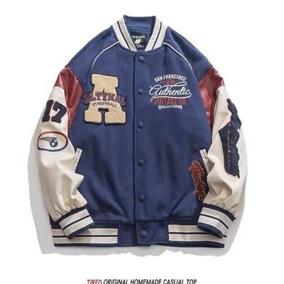 メンズユニセックススタジャンブルゾンジャケット (スタジャン