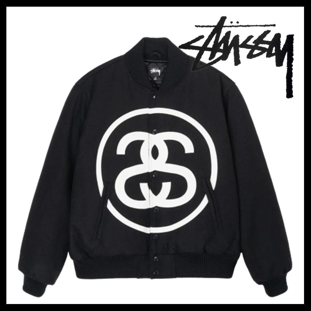 ☆関税込☆Stussy☆Stussy SS Link Varsity Jacket Black☆ (STUSSY
