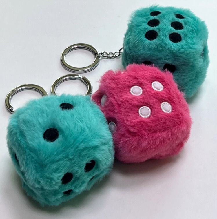 ☆人気☆【STUSSY】☆FUZZY DICE KEYCHAI.N☆TEAL☆ (STUSSY/キー