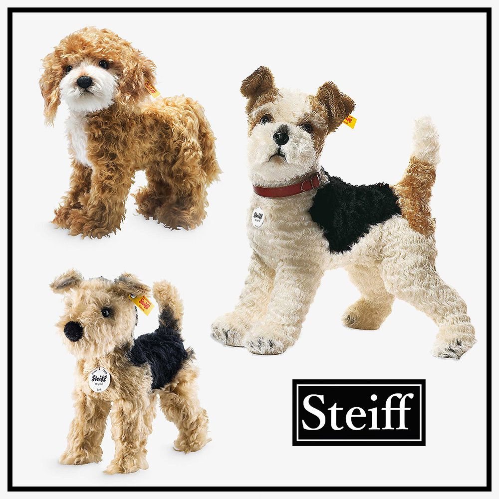 Steiff】シュタイフ 犬 Dog ぬいぐるみ モヘア ウール (Steiff